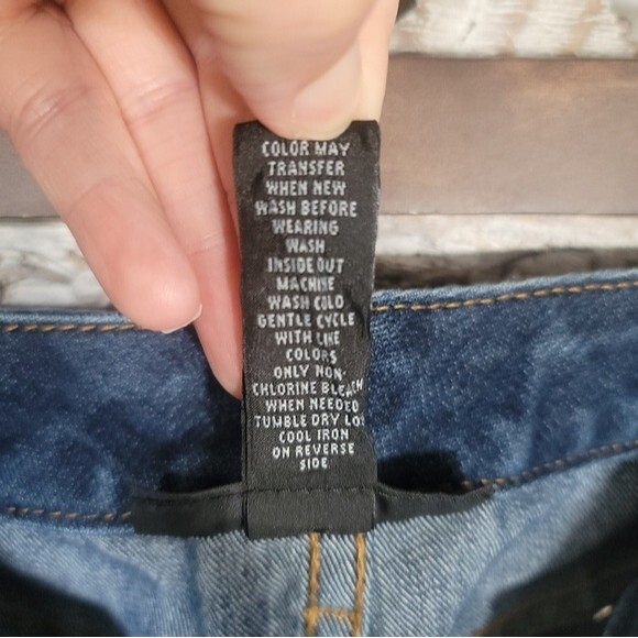 INC International Concept Distressed Dark Wash Cropped  Wide Leg Pants Size 2 - Picture 11 of 11